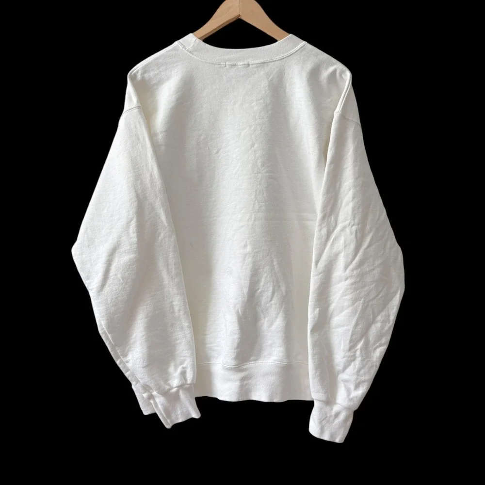 The Bar Fiance Sweatshirt White Blue Varsity Lettering Crewneck Medium Bride - Picture 4 of 4
